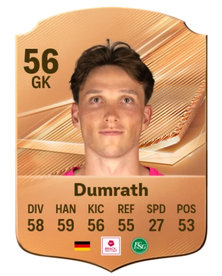 Dumrath 56 Bronze GK FC 27 card
