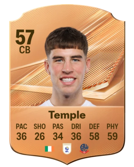 Temple 57 Bronze CB FC 27 card