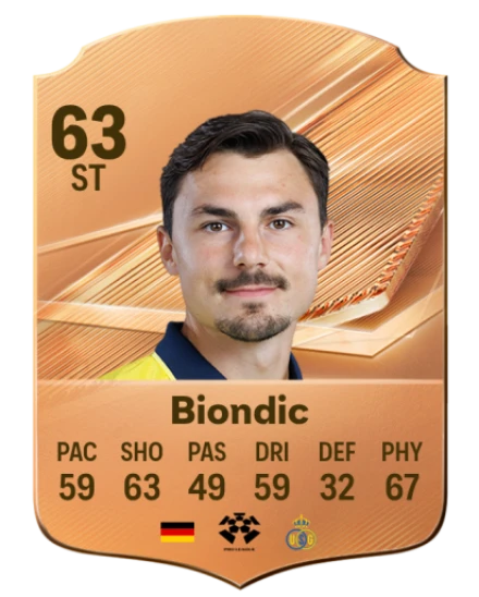 Biondic 63 Bronze ST FC 27 card