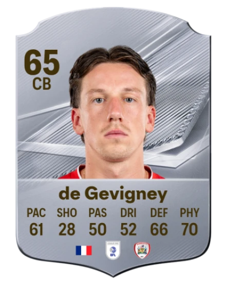 de Gevigney 65 Common CB FC 26 card