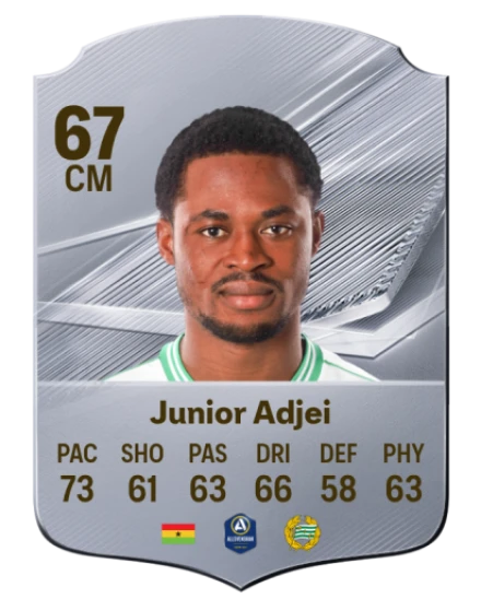 Junior Adjei 67 Common CM FC 26 card