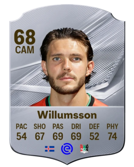 Willumsson 68 Silver CAM FC 27 card