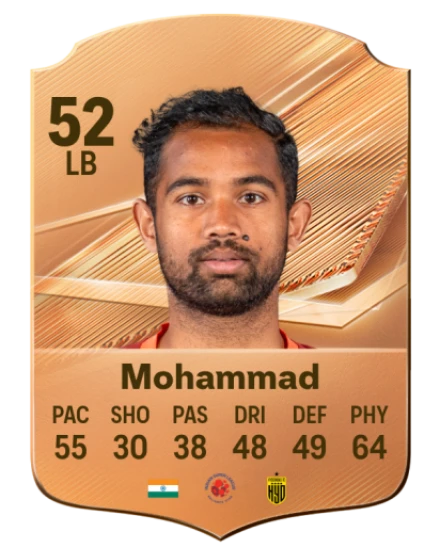 Mohammad 52 Common LB FC 26 card