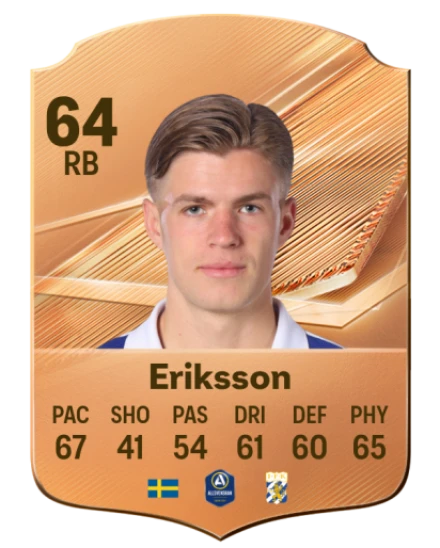 Eriksson 64 Bronze RB FC 27 card