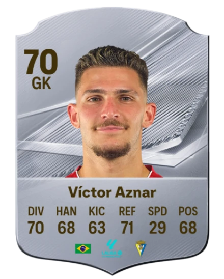 Víctor Aznar 70 Rare GK FC 26 card