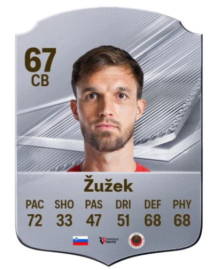 Žužek 67 Silver CB FC 27 card