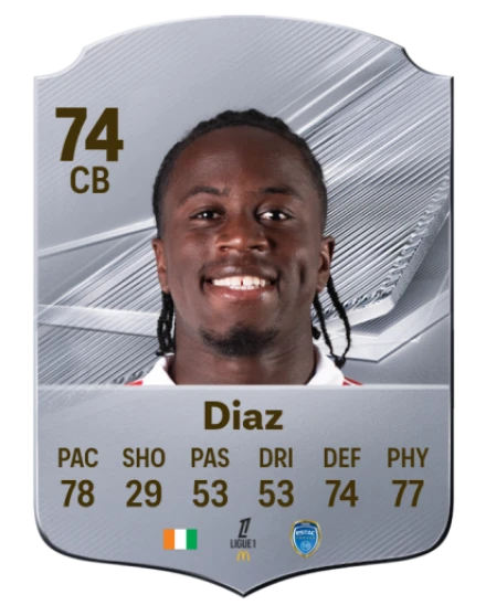 Diaz 74 Common CB FC 26 card