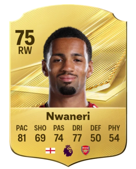 Nwaneri 75 Gold RW FC 27 card