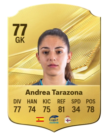 Andrea Tarazona 77 Common GK FC 26 card