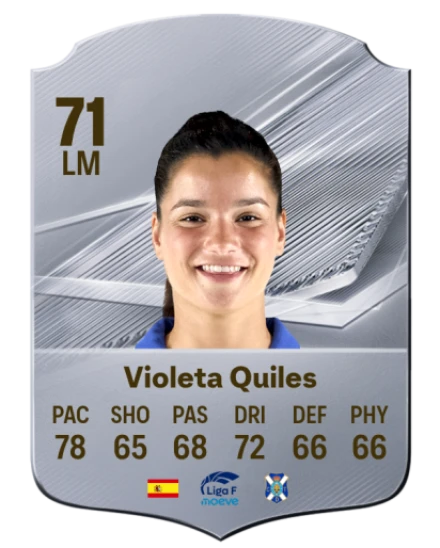 Violeta Quiles 71 Silver LM FC 27 card