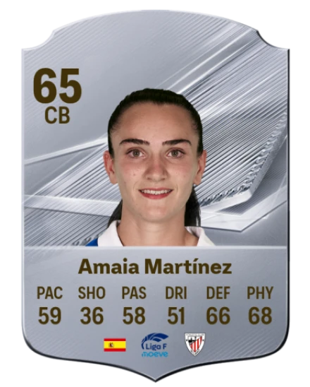 Amaia Martínez 65 Silver CB FC 27 card