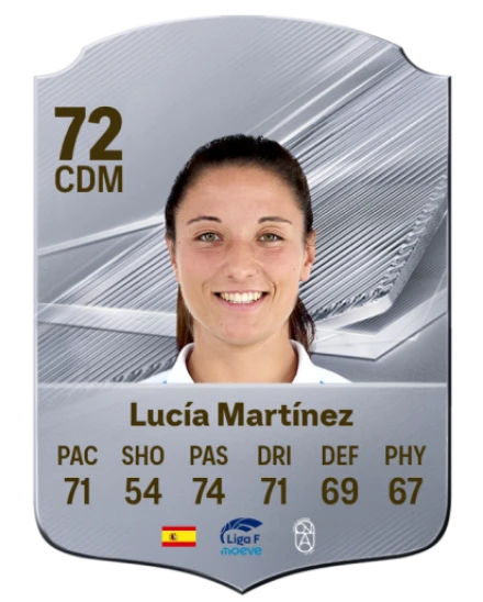 Lucía Martínez 72 Silver CDM FC 27 card
