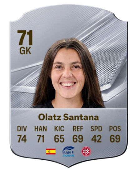 Olatz Santana 71 Common GK FC 26 card