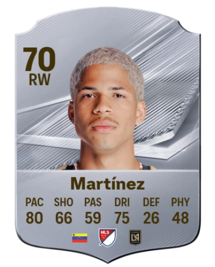 Martínez 70 Rare RW FC 26 card