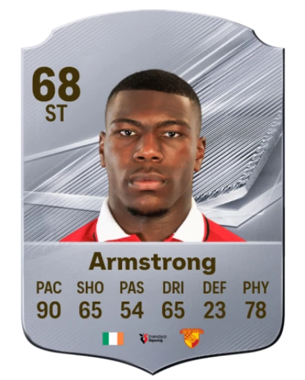 Armstrong 68 Silver ST FC 27 card