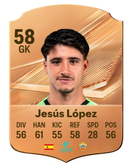 Jesús López 58 Bronze GK FC 27 card