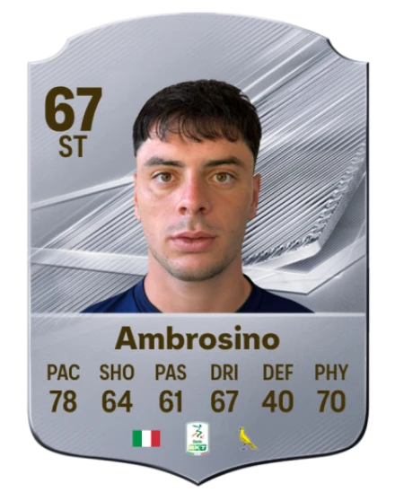 Ambrosino 67 Silver ST FC 27 card