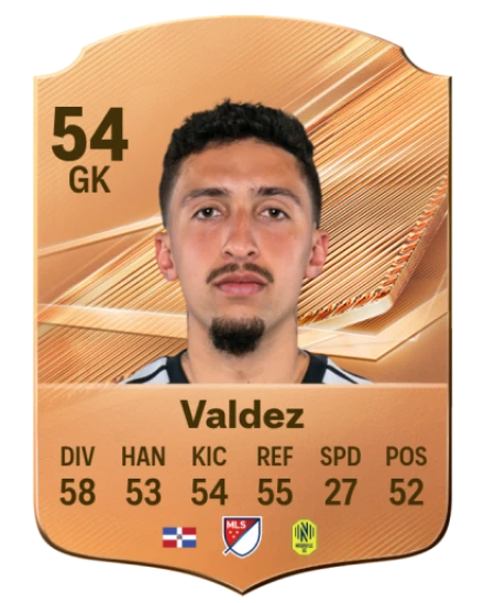 Valdez 54 Bronze GK FC 27 card