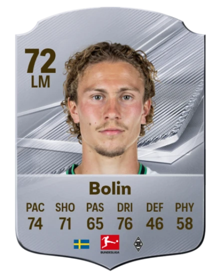 Bolin 72 Silver LM FC 27 card