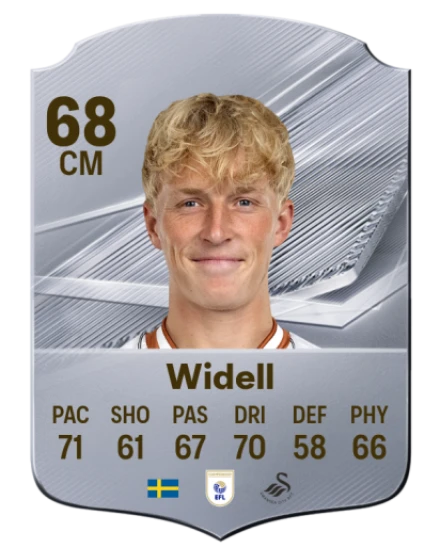 Widell 68 Silver CM FC 27 card