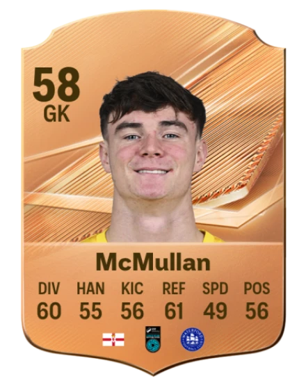 McMullan 58 Common GK FC 26 card