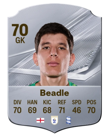 Beadle 70 Silver GK FC 27 card