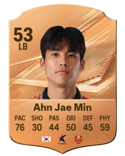 Ahn Jae Min 53 Bronze LB FC 27 card
