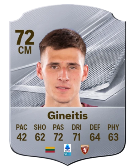 Gineitis 72 Silver CM FC 27 card