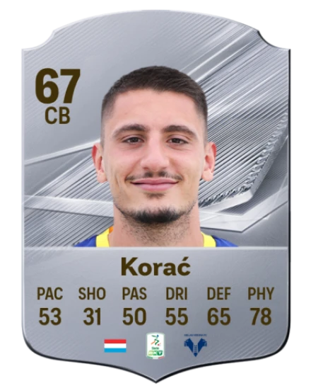 Korać 67 Silver CB FC 27 card