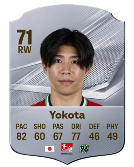 Yokota 71 Silver RW FC 27 card