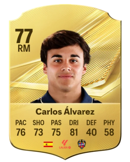 Carlos Álvarez 77 Rare RM FC 26 card