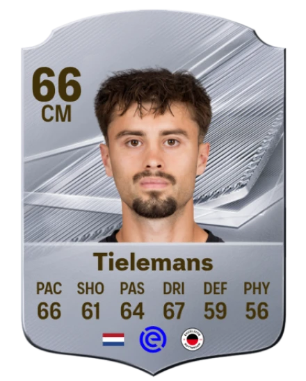 Tielemans 66 Rare CM FC 26 card