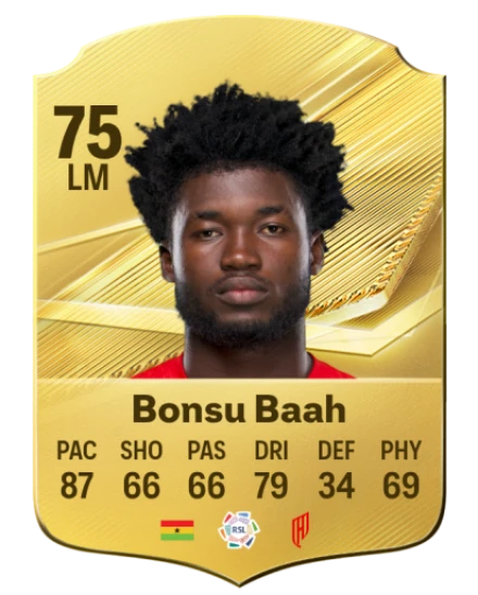 Bonsu Baah 75 Gold LM FC 27 card