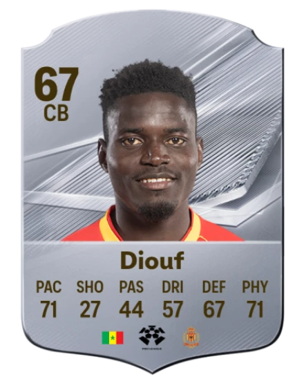 Diouf 67 Silver CB FC 27 card
