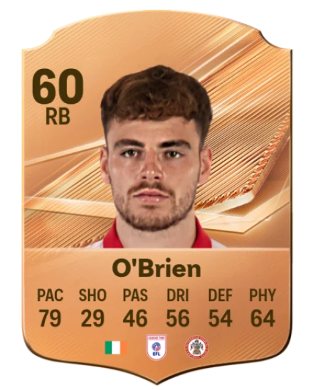O'Brien 60 Common RB FC 26 card