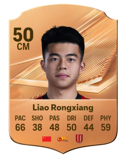 Liao Rongxiang 50 Bronze CM FC 27 card