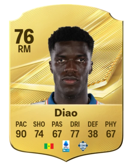 Diao 76 Gold RM FC 27 card