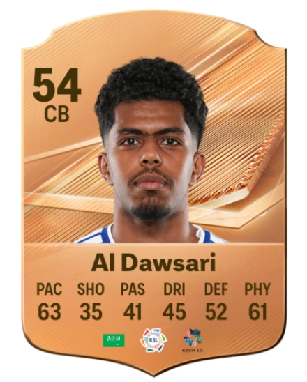 Al Dawsari 54 Bronze CB FC 27 card