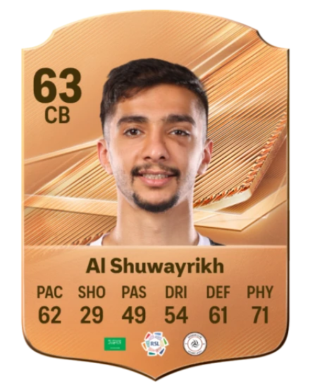 Al Shuwayrikh 63 Bronze CB FC 27 card
