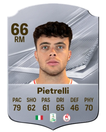 Pietrelli 66 Silver RM FC 27 card