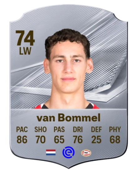van Bommel 74 Silver LW FC 27 card
