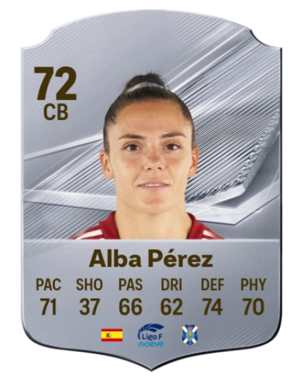 Alba Pérez 72 Silver CB FC 27 card