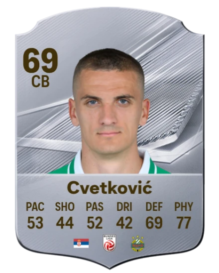 Cvetković 69 Common CB FC 26 card