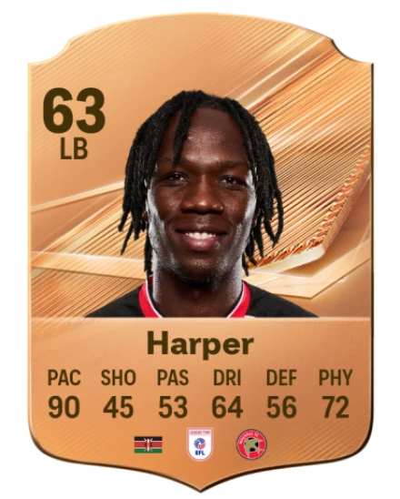 Harper 63 Common LB FC 26 card