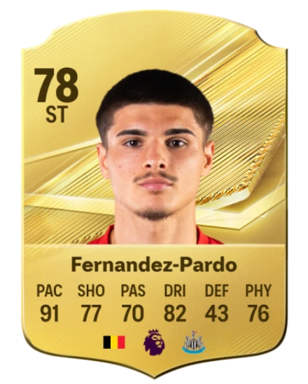 Fernandez-Pardo 78 Rare ST FC 26 card