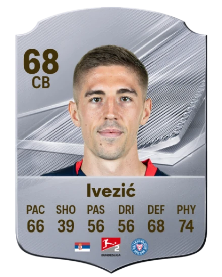 Ivezić 68 Silver CB FC 27 card