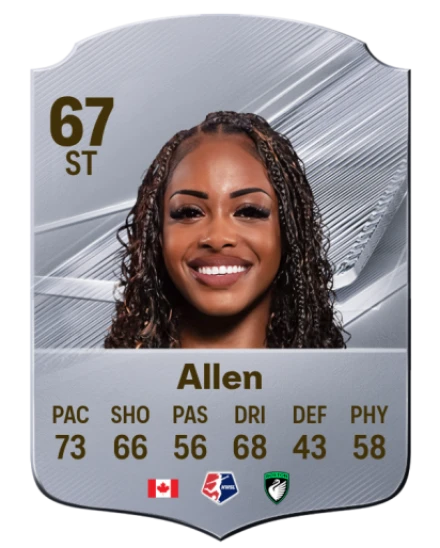 Allen 67 Silver ST FC 27 card