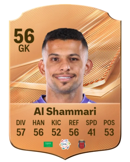Al Shammari 56 Bronze GK FC 27 card