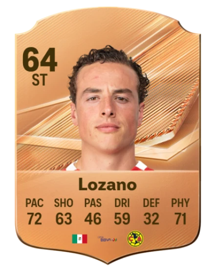 Lozano 64 Rare ST FC 26 card