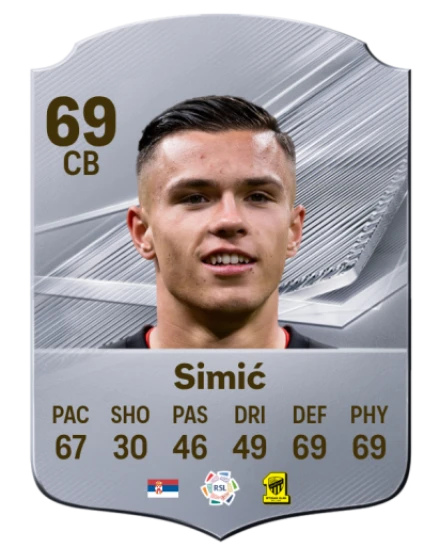 Simić 69 Silver CB FC 27 card